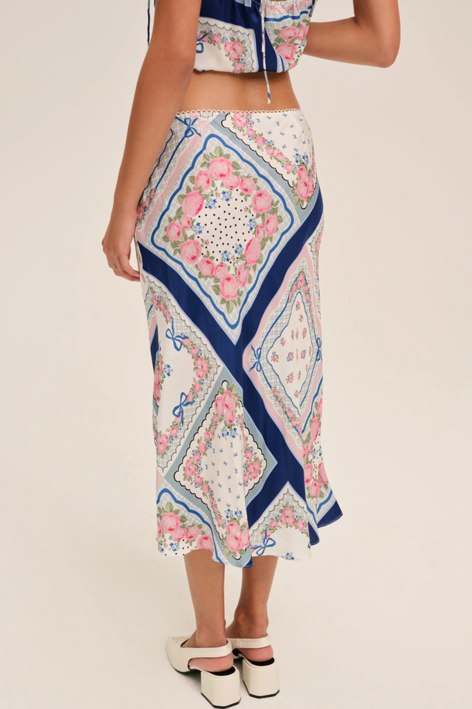For Love & Lemons Summer Scarf Midi Skirt 
