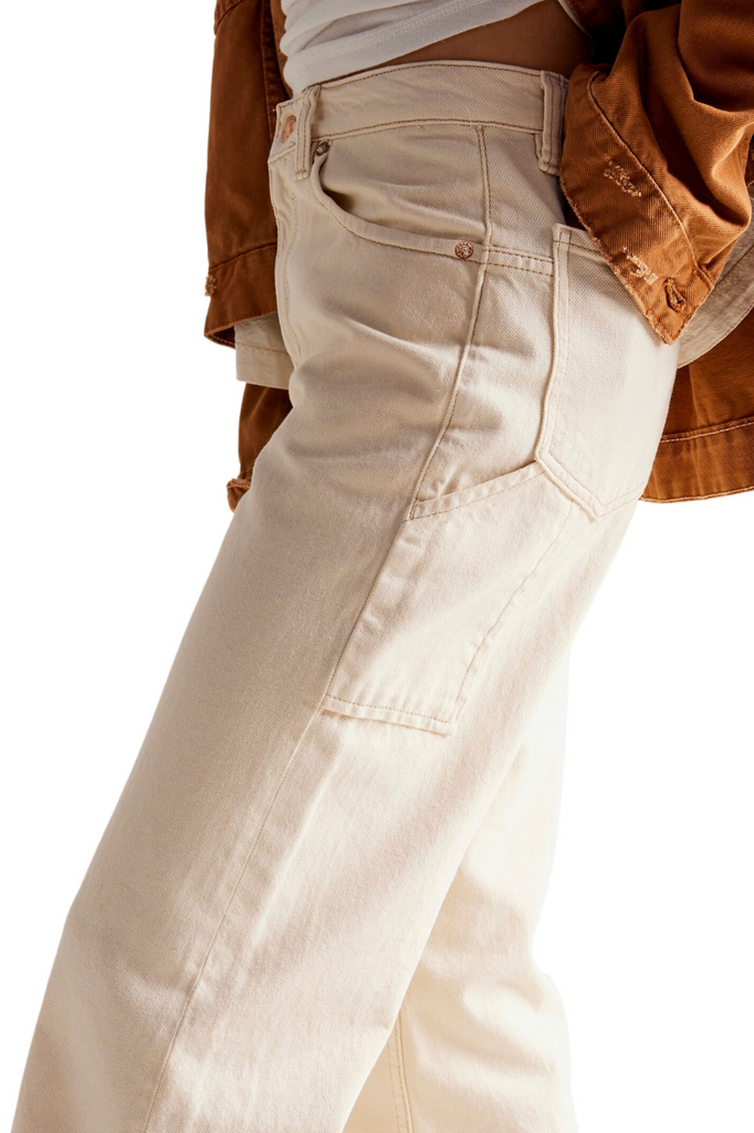 we the free ecru baggy high waist jean