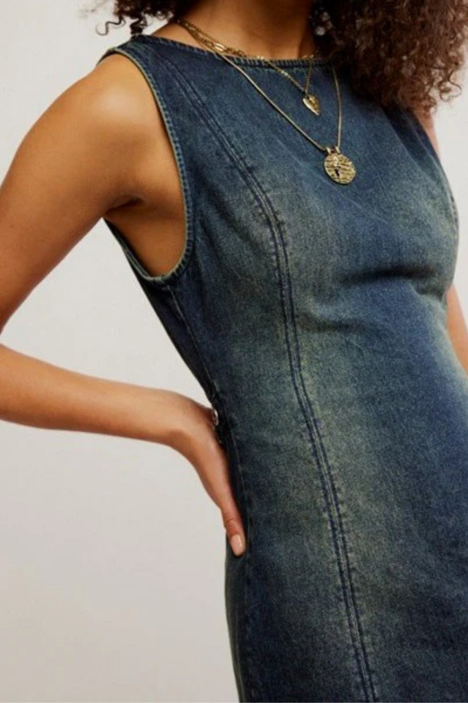 Free People | Atlas Mini Dress Indigo