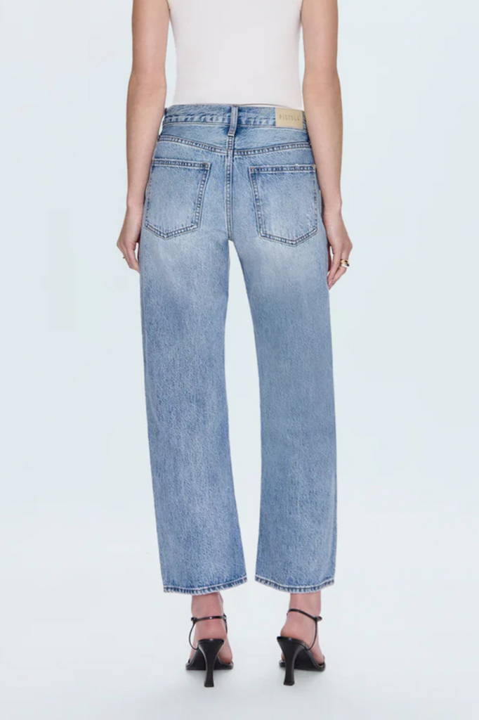 Pistola Lexi Mid Rise Bowed Straight Jean Bowie