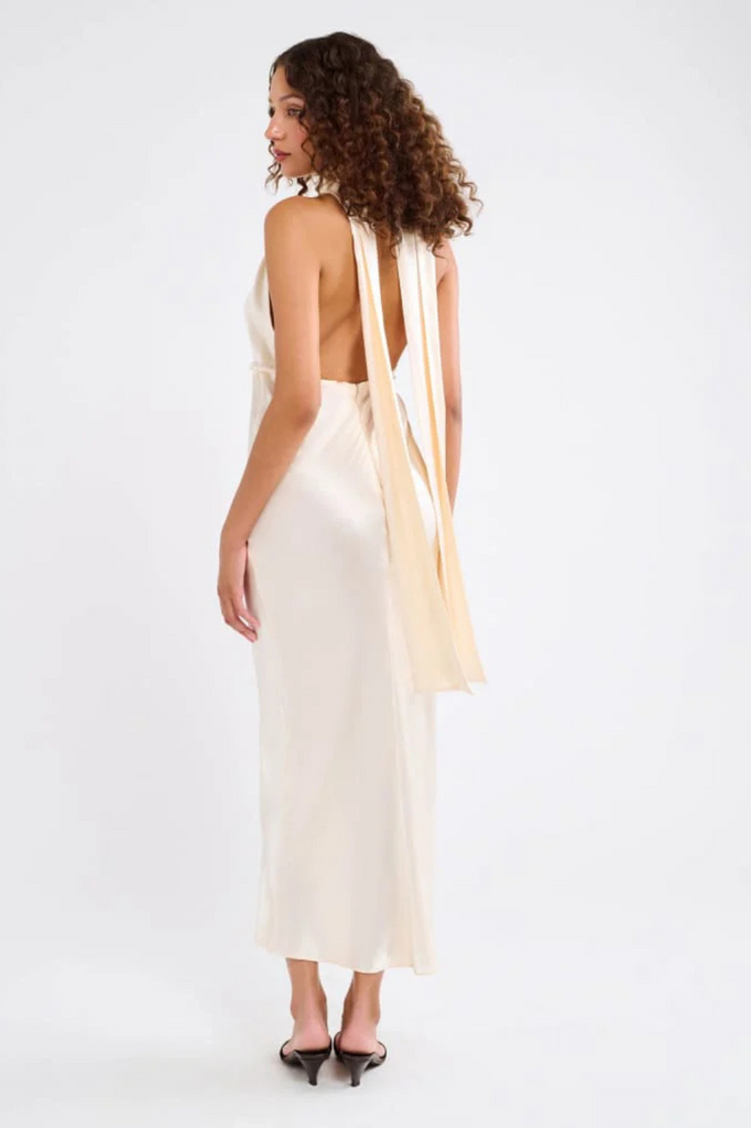 Rumored Thelma Midi Dress Ivory 