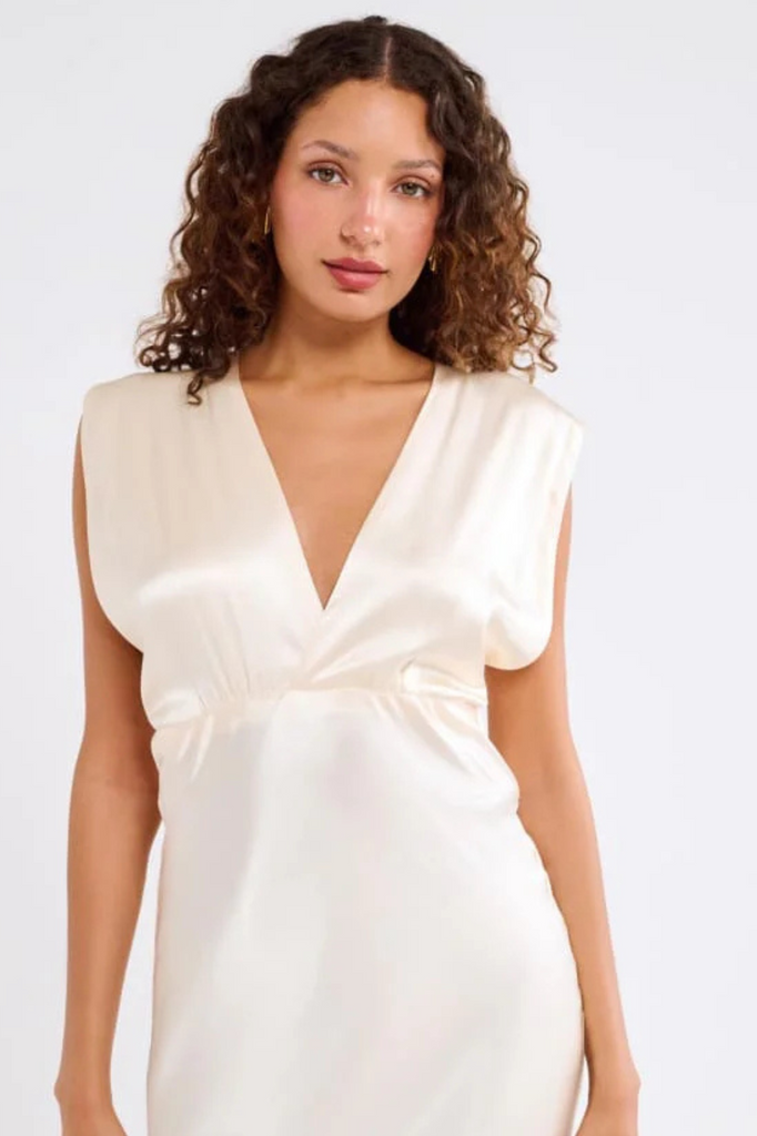 Rumored Thelma Midi Dress Ivory 