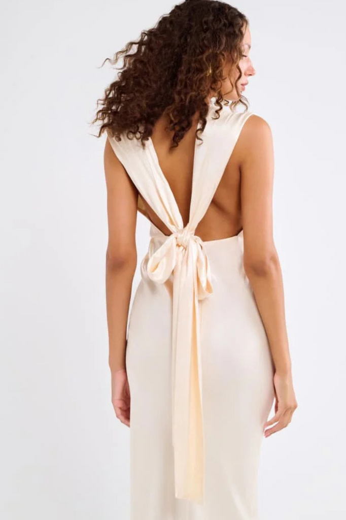 Rumored Thelma Midi Dress Ivory 