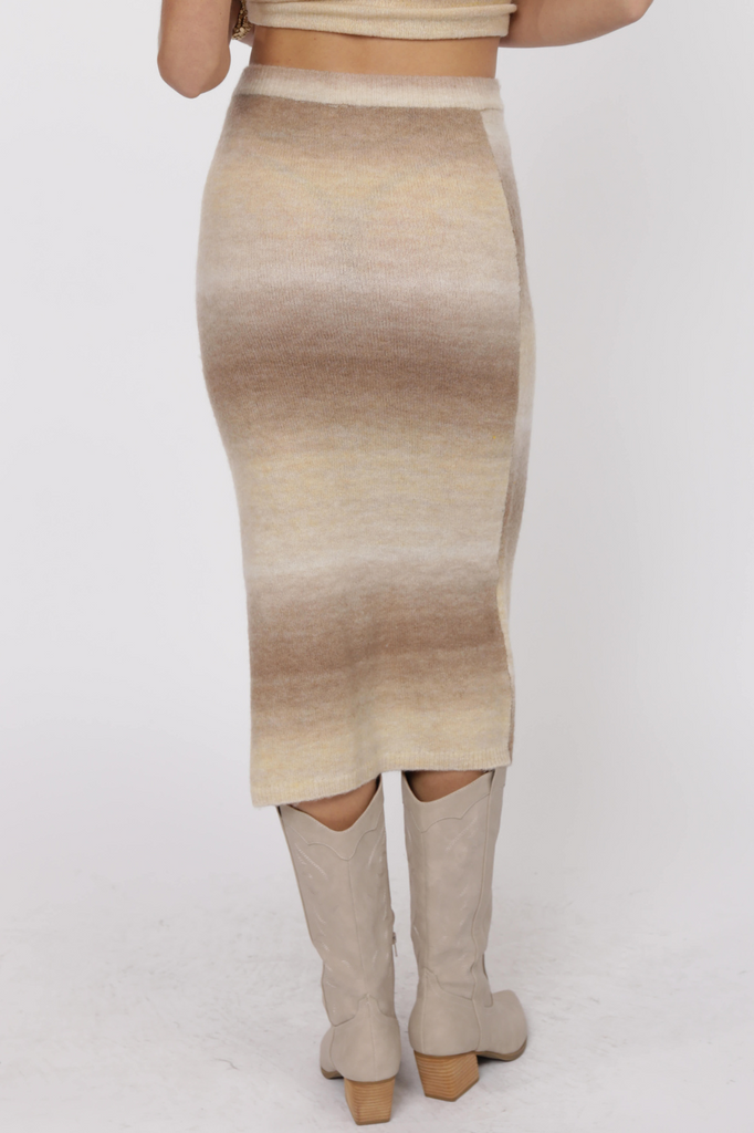 Sage Palmer Ombre Sweater Skirt