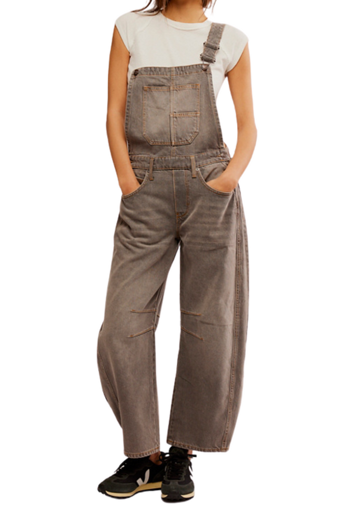 Classic relaxed fit overalls wide leg archive gray