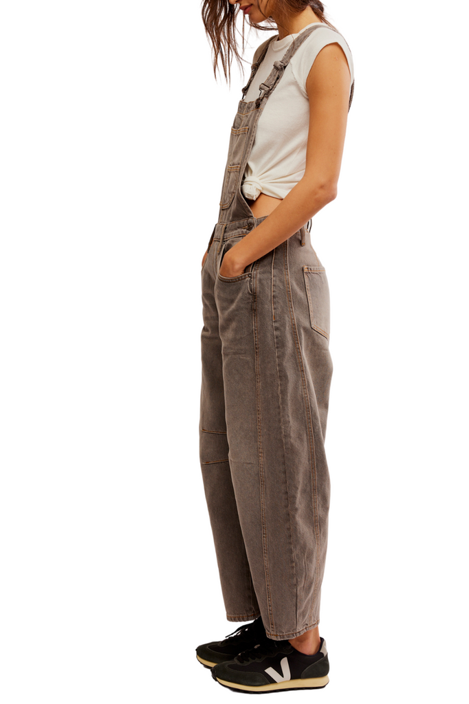 Classic relaxed fit overalls wide leg archive gray