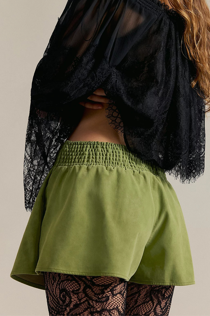 we the free paradise found skort going green vegan suede