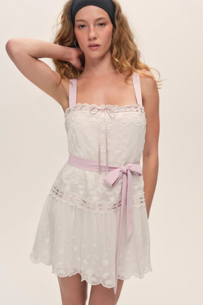 cream and pink lace dress ISABELLA DRESS