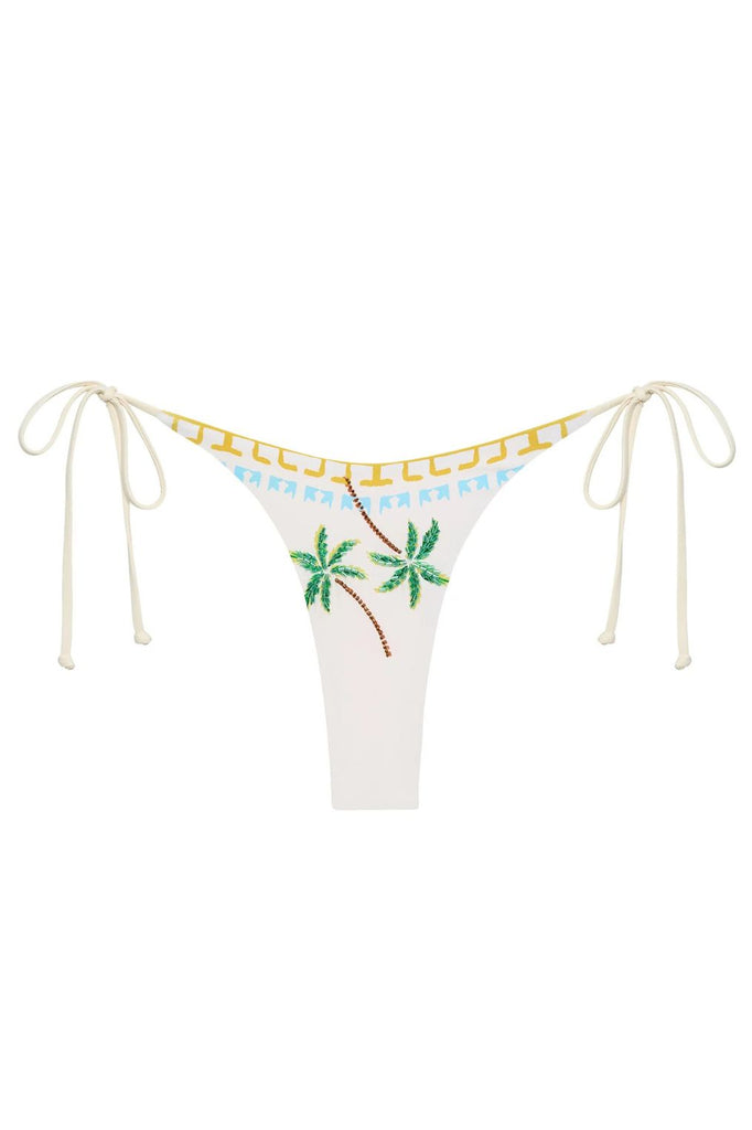 LSPACE | Lennox Tropical Beaded Motif Bikini Bottom - White – COVE