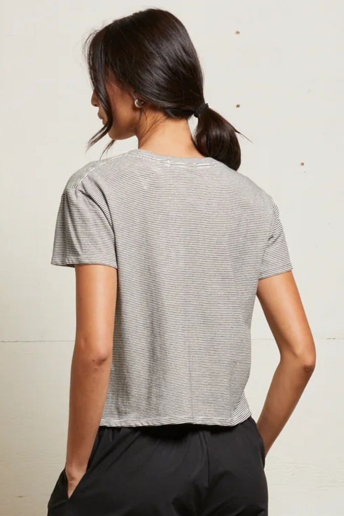 black and white striped womens tshirt short sleeve