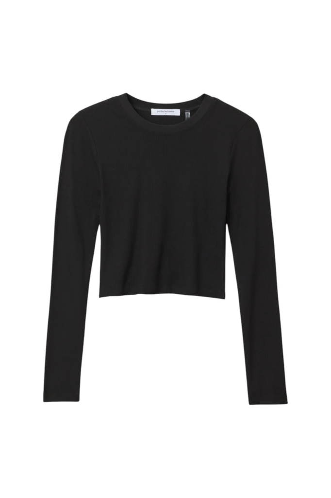 Luxe rib crew neck long sleeve top