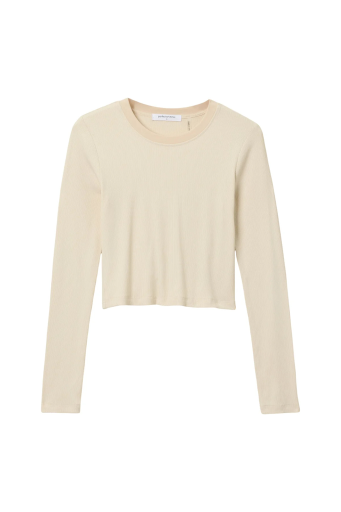 Luxe rib crew neck long sleeve top
