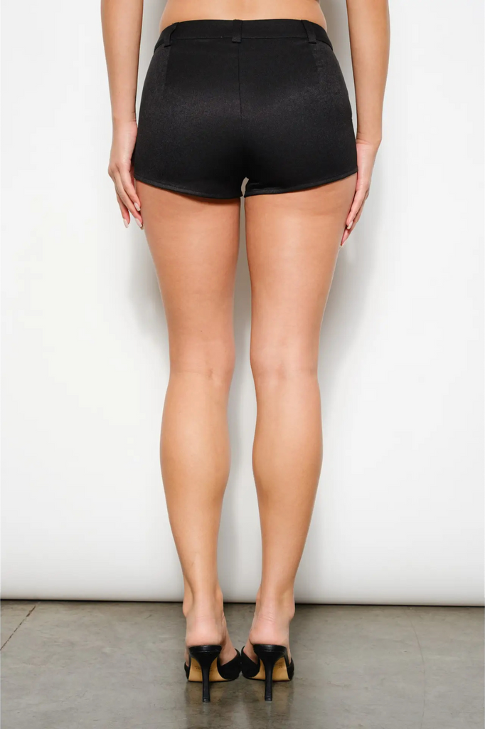 womens black mini micro shorts 