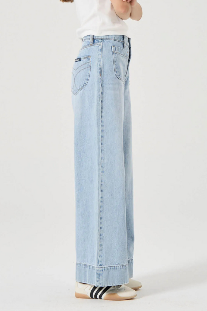 relaxed fit sailor jeans light blue denim