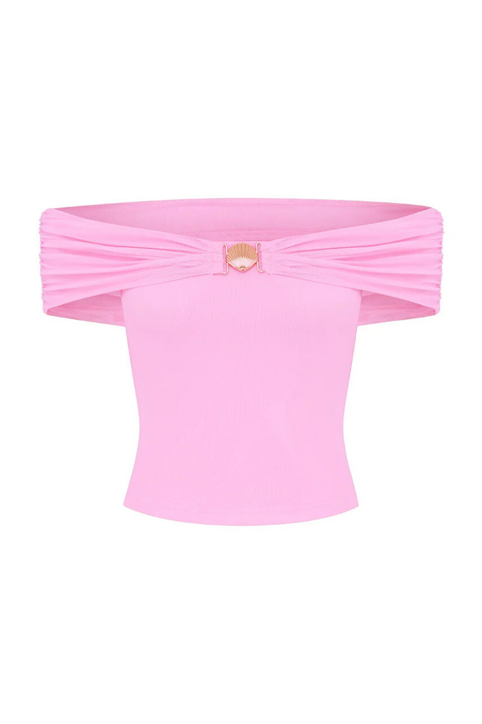 baby pink mesh crop top